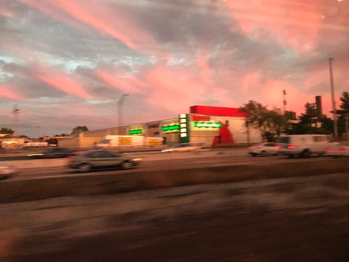 Epic sunset view on the train 